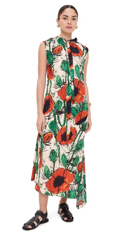 Wales Bonner Calypso Dress Poppy Red