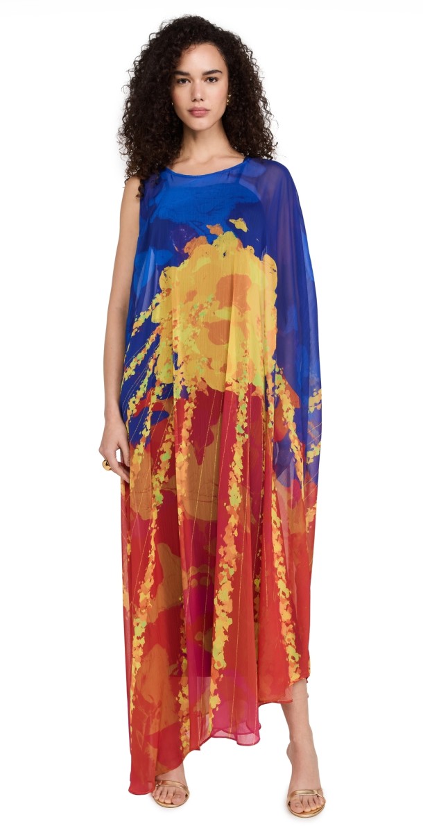 House of Aama Sunray Overlay Dress Multi