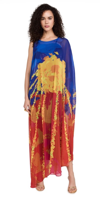 House of Aama Sunray Overlay Dress Multi