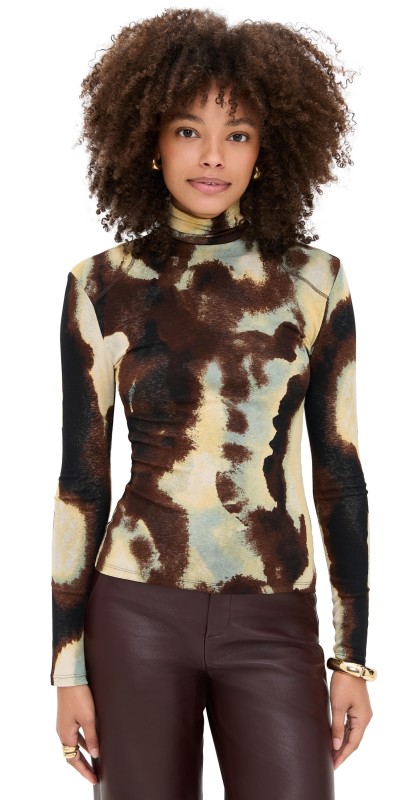 Nanushka Nayeli Top Watercolor Sage