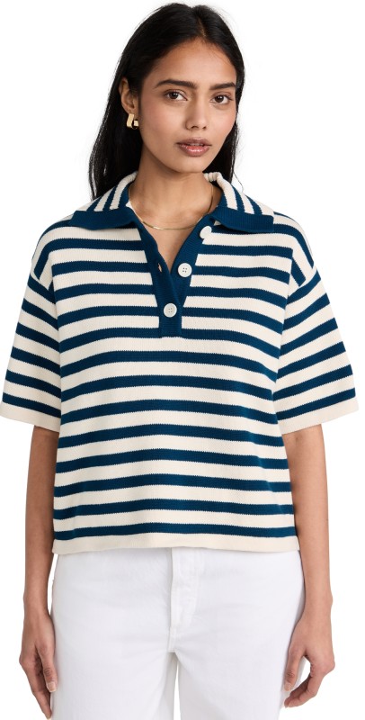 DEMYLEE Hedy Stripe Top vanilla / ink