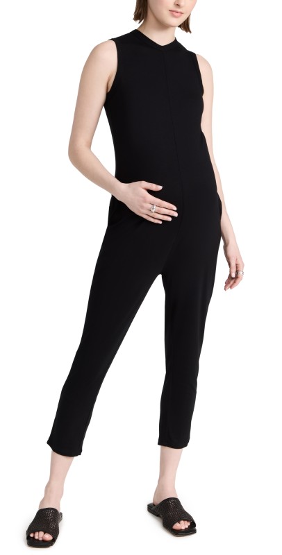 HATCH The Sleeveless Walkabout Jumpsuit Black