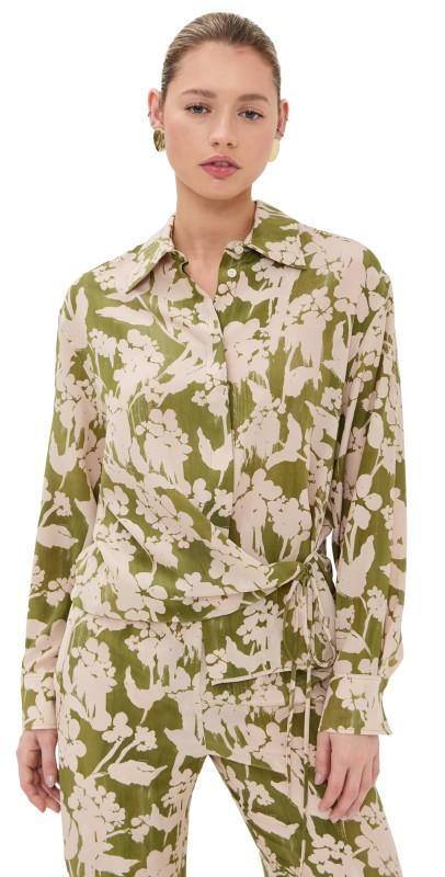 Victoria Beckham Tie-Detail Blouse Parakeet/Blush