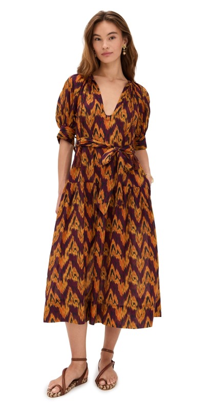 Ulla Johnson Selena Puff Sleeve Dress Terra