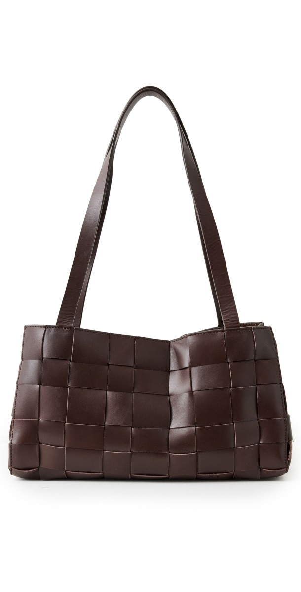 St. Agni Slim Woven Tote Chocolat