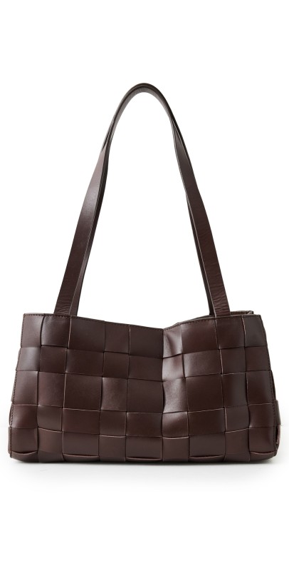 St. Agni Slim Woven Tote Chocolat