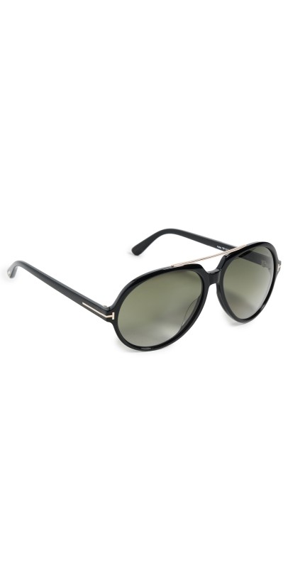 Tom Ford Aalto Sunglasses Shiny Black/Gradient Smok