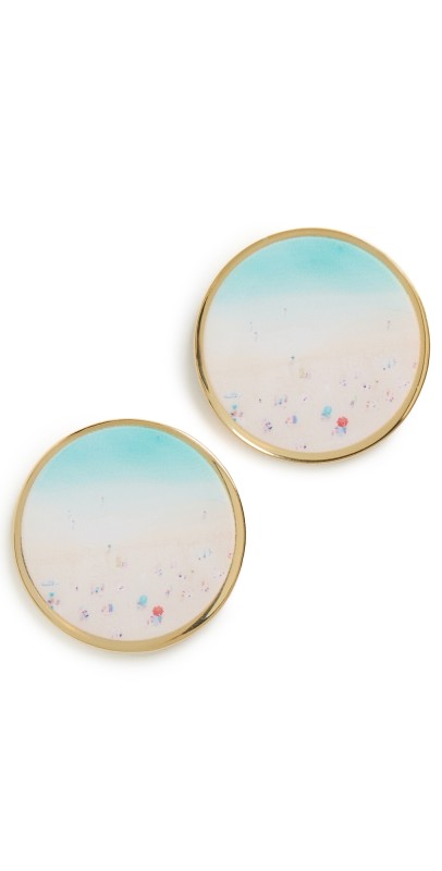 Lele Sadoughi Lele Sadoughi x Gray Malin Waikiki Button Earrings Waikik