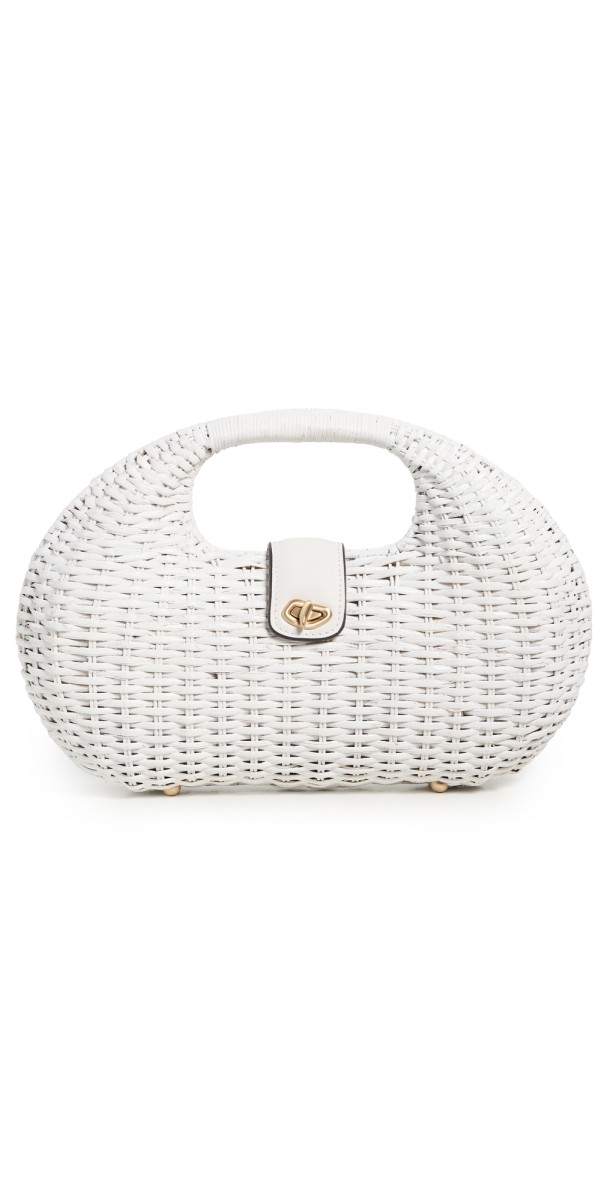 Cult Gaia Lydia Top Handle Bag Antique Whit