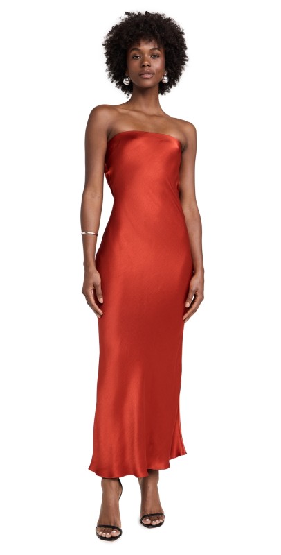 Bec + Bridge Moon Dance Strapless Dress Crimson