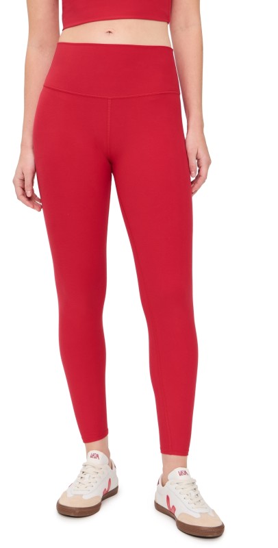 Alo Yoga Alosoft High-Waist 7/8 Highlight Leggings Red