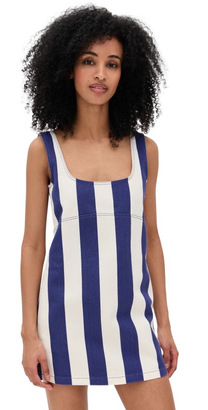 SIMONMILLER Sahara Striped Denim Dress Ink/Ecru Stripe