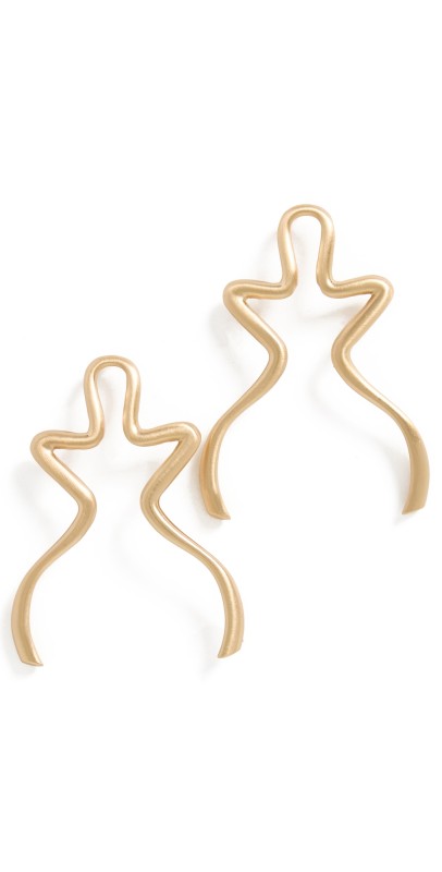 Cult Gaia Valma Earrings Brushed Brass