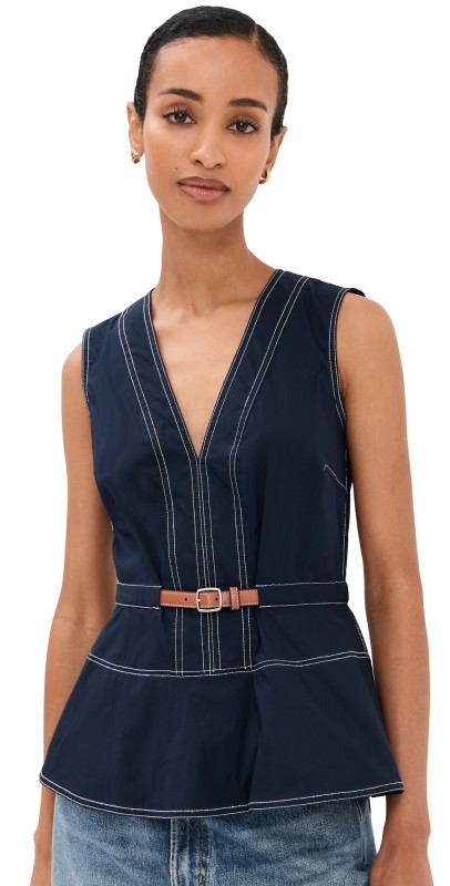 Veronica Beard Nickleby Top Navy