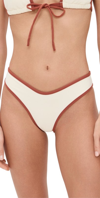 Montce Oat Terracotta Binded Lulu Bikini Bottoms Oat Terracotta Binded