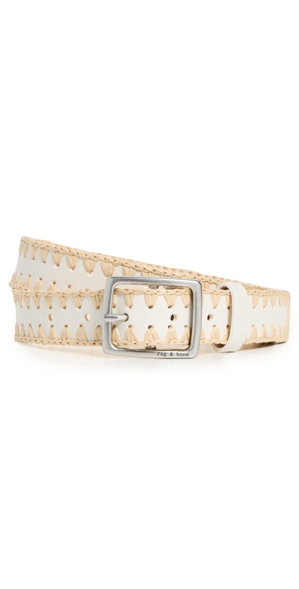 rag & bone Raffia Boyfriend Belt Anwhr