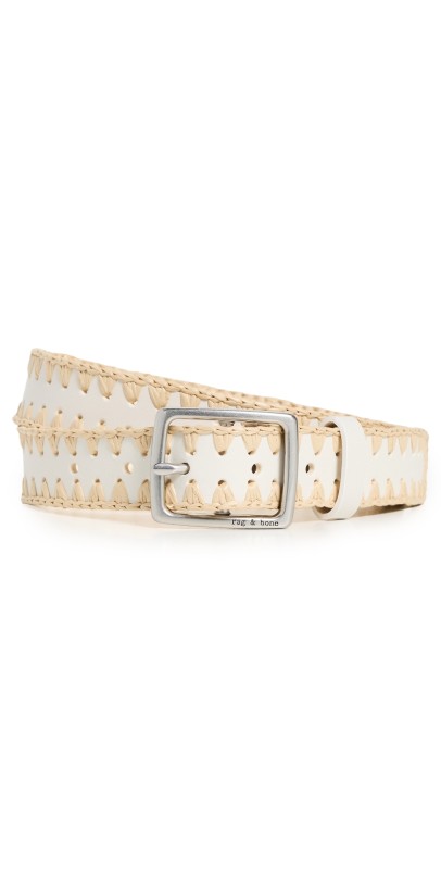 rag & bone Raffia Boyfriend Belt Anwhr