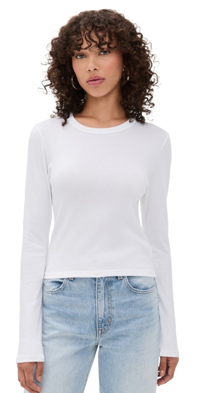 Joe's Jeans The Long Sleeve Baby Tee White