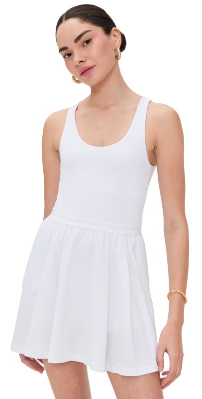 Beyond Yoga Score Pleated Dress True White