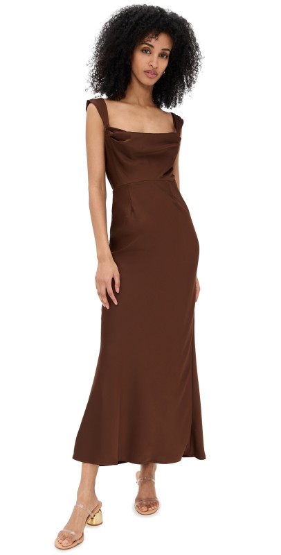 Runaway the Label Margot Maxi Dress Chocolate