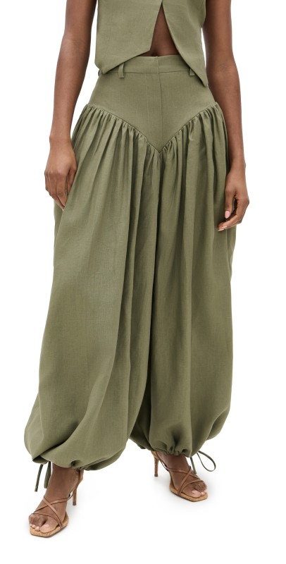 Fe Noel Cargo Panty Pants Olive Green
