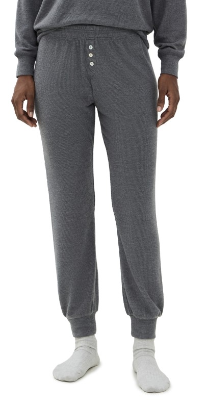 Z Supply Take It Easy Rib Joggers Charcoal Heather
