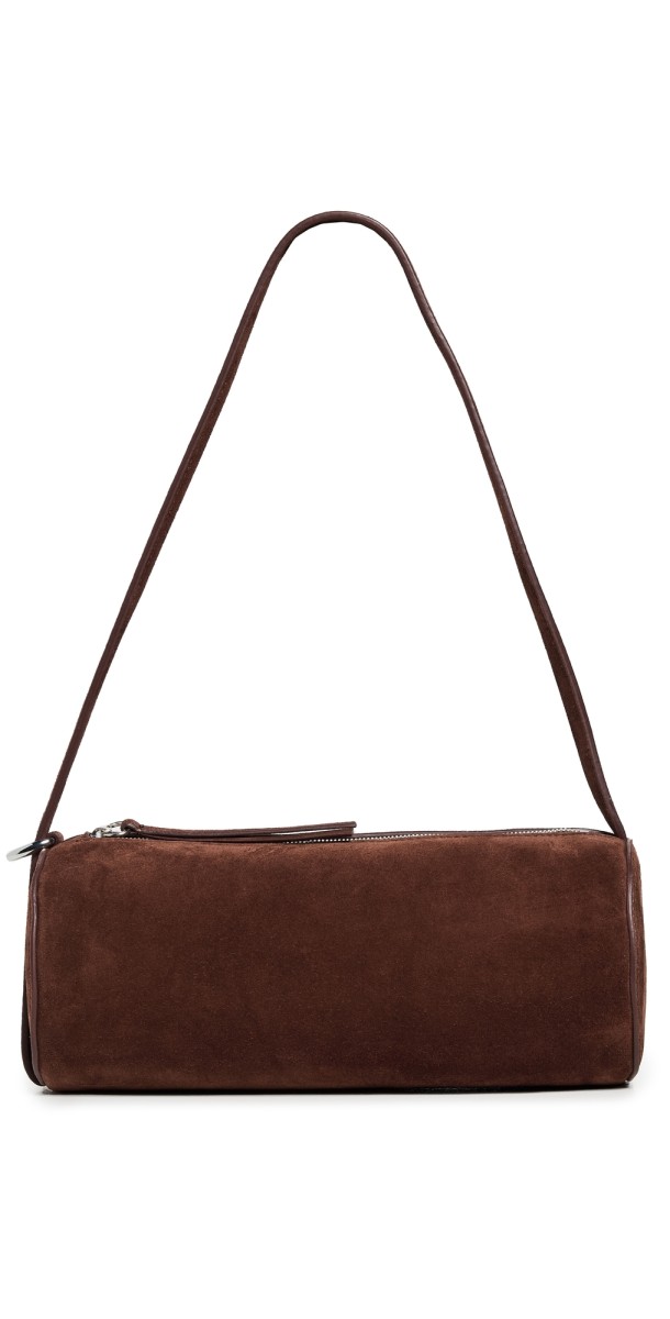 Reformation Simona Cylinder Bag Espresso Sued