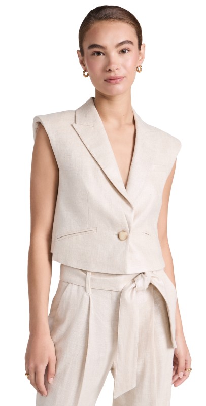 Veronica Beard Baxley Vest Silver