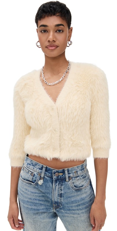 R13 Balloon Cardigan Cream