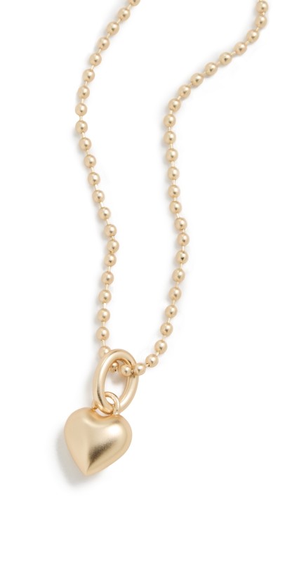 Roxanne Assoulin The Itsy Bitsy Puffy Heart Necklace Shiny Gold