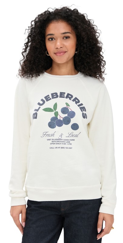 Original Retro Brand Blueberries Sweatshirt Antique White