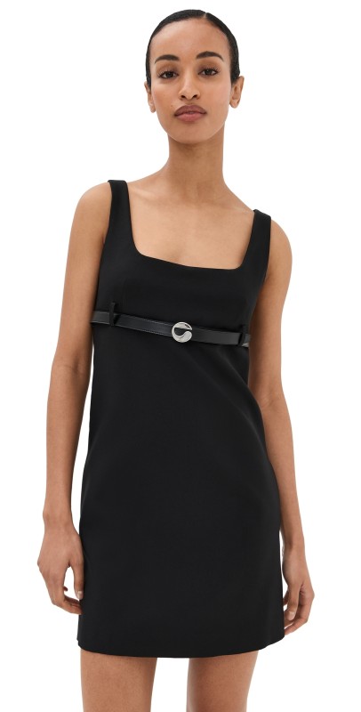 Coperni Belted Tailored Mini Dress Black
