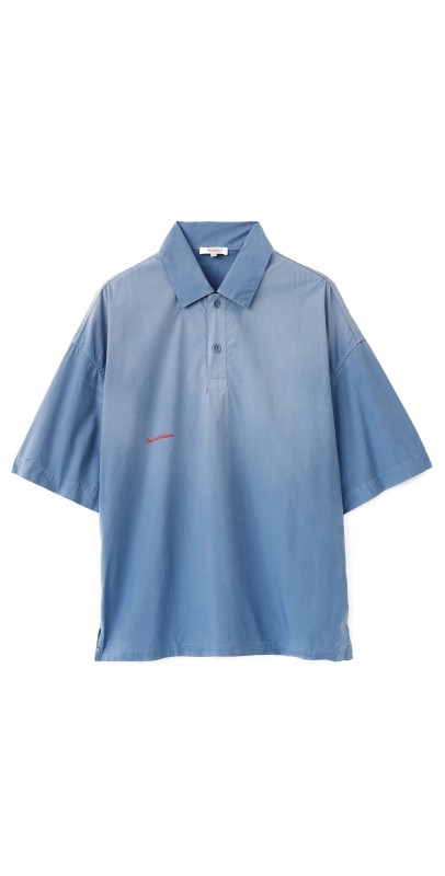 JW Anderson Short Sleeve Polo Shirt Light Blue
