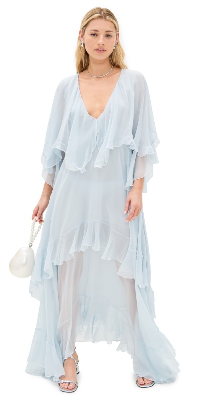LoveShackFancy Collia Dress Skylight Blue