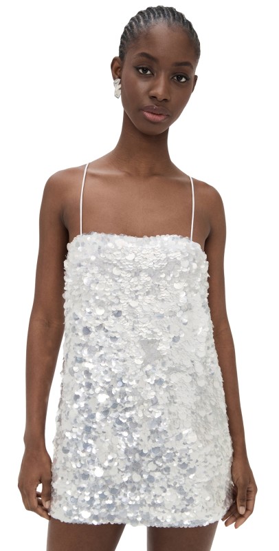 Retrofête Eleanora Sequin Dress Silver