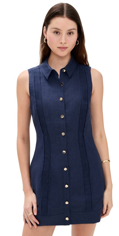 HEVRON Riva Dress Indigo