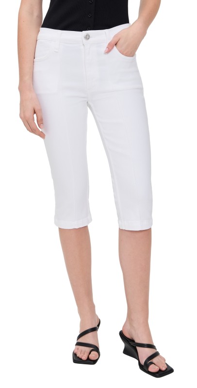 rag & bone Flexi Kit Mid-Rise Capri Shorts White