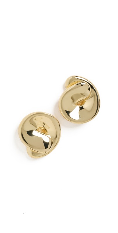 Jenny Bird Rio Button Earrings Gold