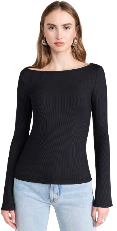 ANINE BING Brynn Top Black