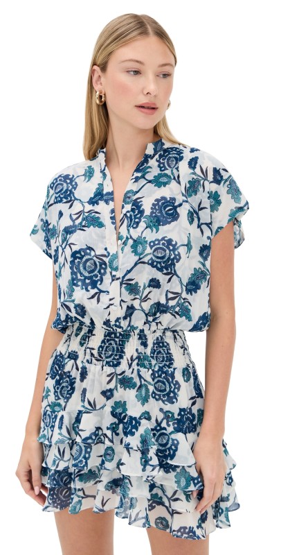 MISA Evie Dress Indigo Tealblooms Ch