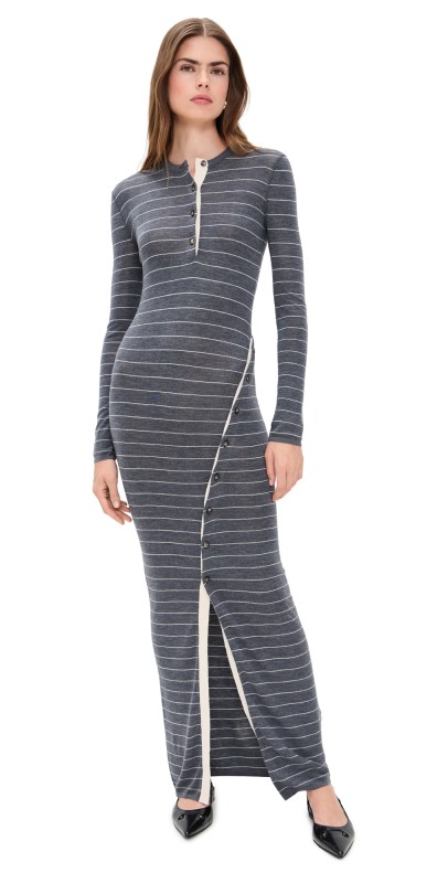 Nanushka Dakoa Dress Grey Stripe