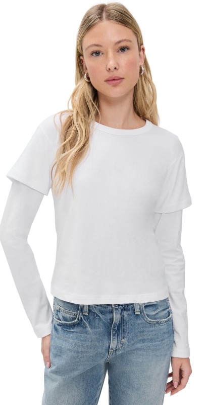 Leset Margo Layered Long Sleeve White