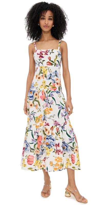 FARM Rio Greek Garden Sleeveless Maxi Dress Greek Garden Off-White