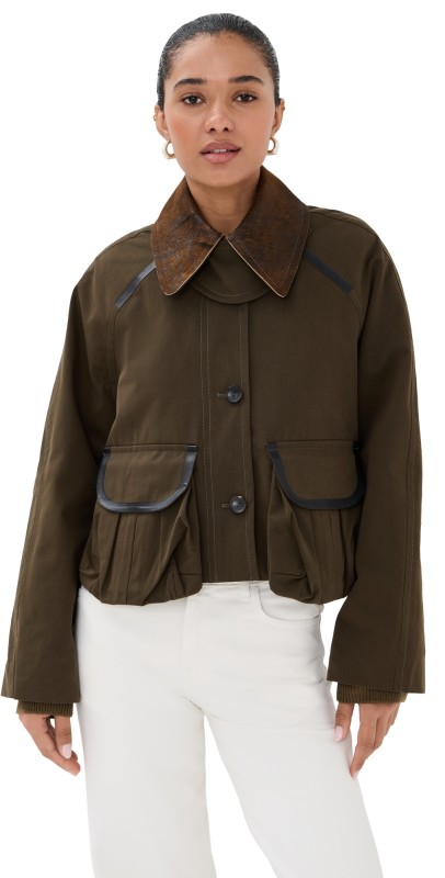 Nackiye Precious Cargo Jacket Khaki Green