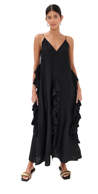 Bite Studios Stasia Slit Frill Dress Black