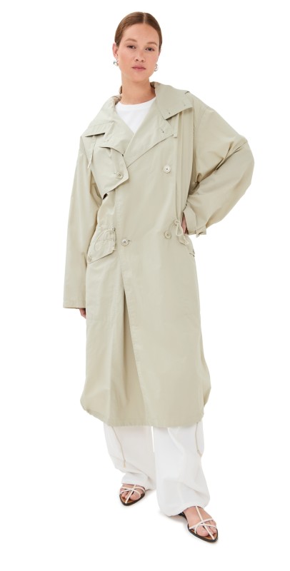 Lemaire Light Hooded Trench Stone Beige