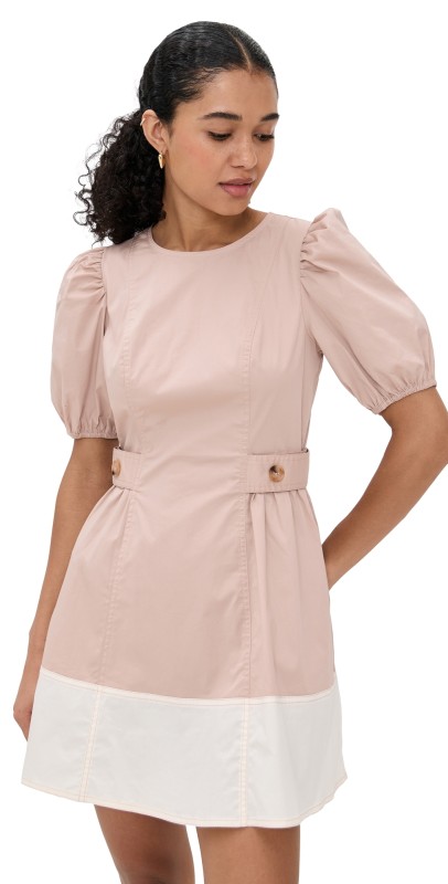 Shoshanna Royce Dress Light Taupe/Ivory