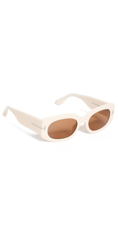 Tom Ford Cielle Sunglasses Ivory/Brow