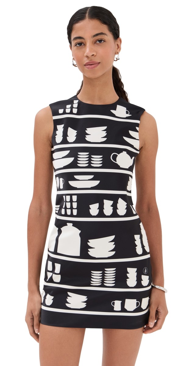 JW Anderson Mini Shift Dress Black/White