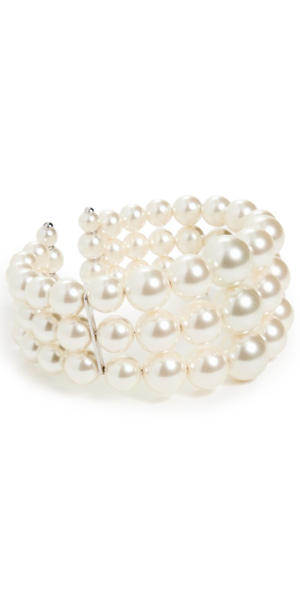 Lele Sadoughi Graduated Pearl Bracelet Pearl 100
